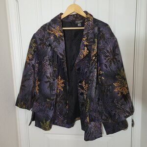 Vintage Purple Plus Size Tapestry Carpet Coat